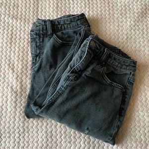 Bundle of 2 black grey 90's distressed ripped mom jeans wild fable size 4